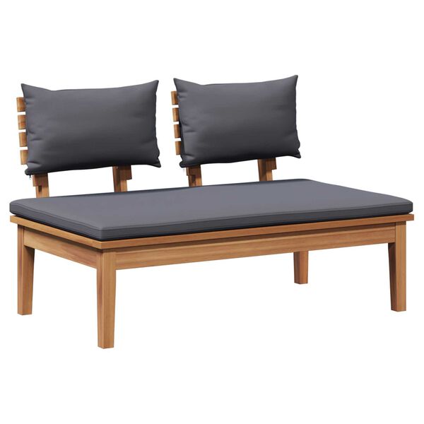 vidaXL Σετ Παγκάκι Κήπου 5 pcs Καφέ, Γκρί Πολυ rattan, βαμμένο ατσάλι