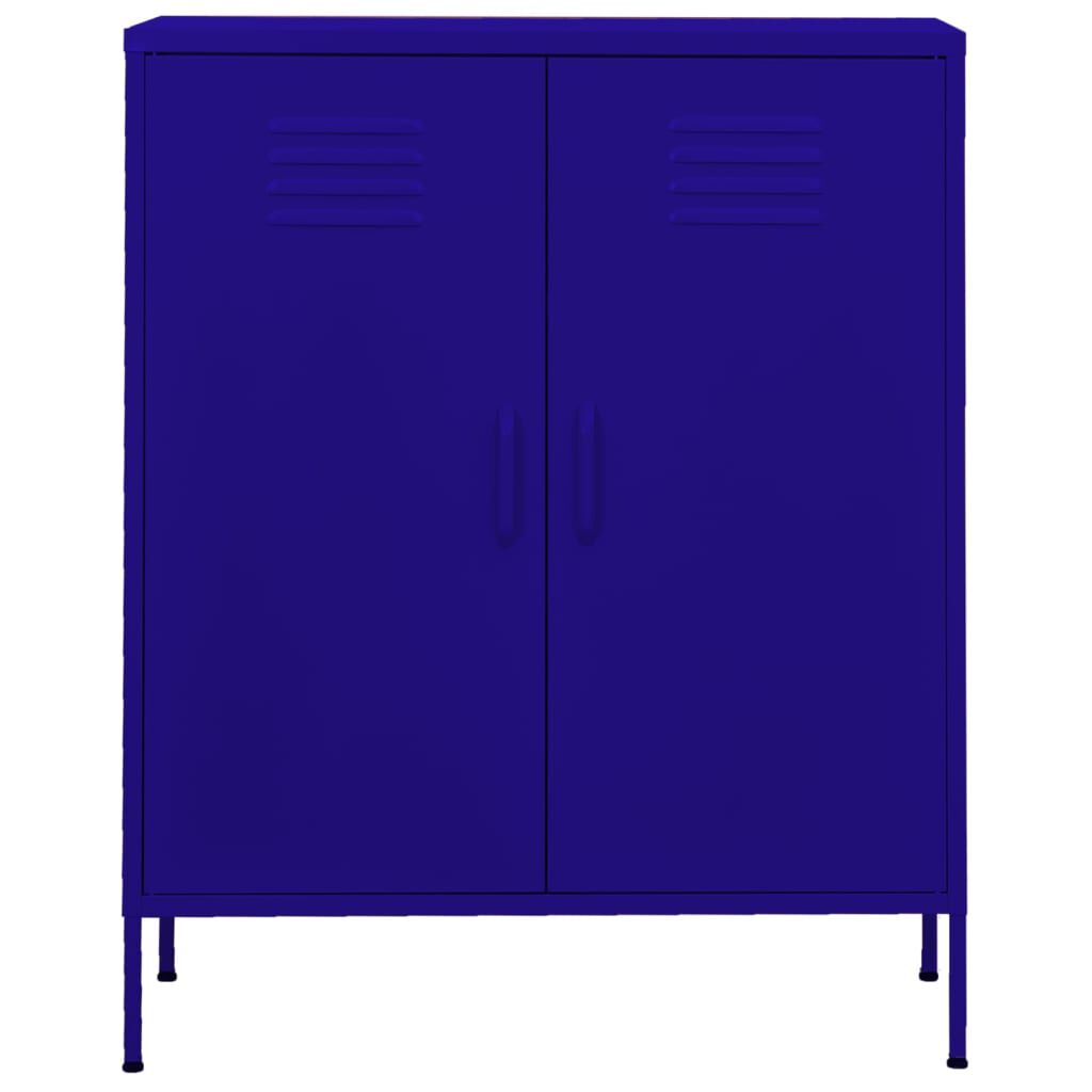 vidaXL Ντουλάπι Αποθήκευσης Ναυτικό Μπλε 80 x 35 x 101,5 εκ. Ατσάλινο