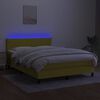 vidaXL &Kappa;&rho;&epsilon;&beta;ά&tau;&iota; Boxspring &mu;&epsilon; &Sigma;&tau;&rho;ώ&mu;&alpha; & LED &Pi;&rho;ά&sigma;&iota;&nu;&omicron; 140x190 &epsilon;&kappa; &Upsilon;&phi;&alpha;&sigma;&mu;ά&tau;&iota;&nu;&omicron;