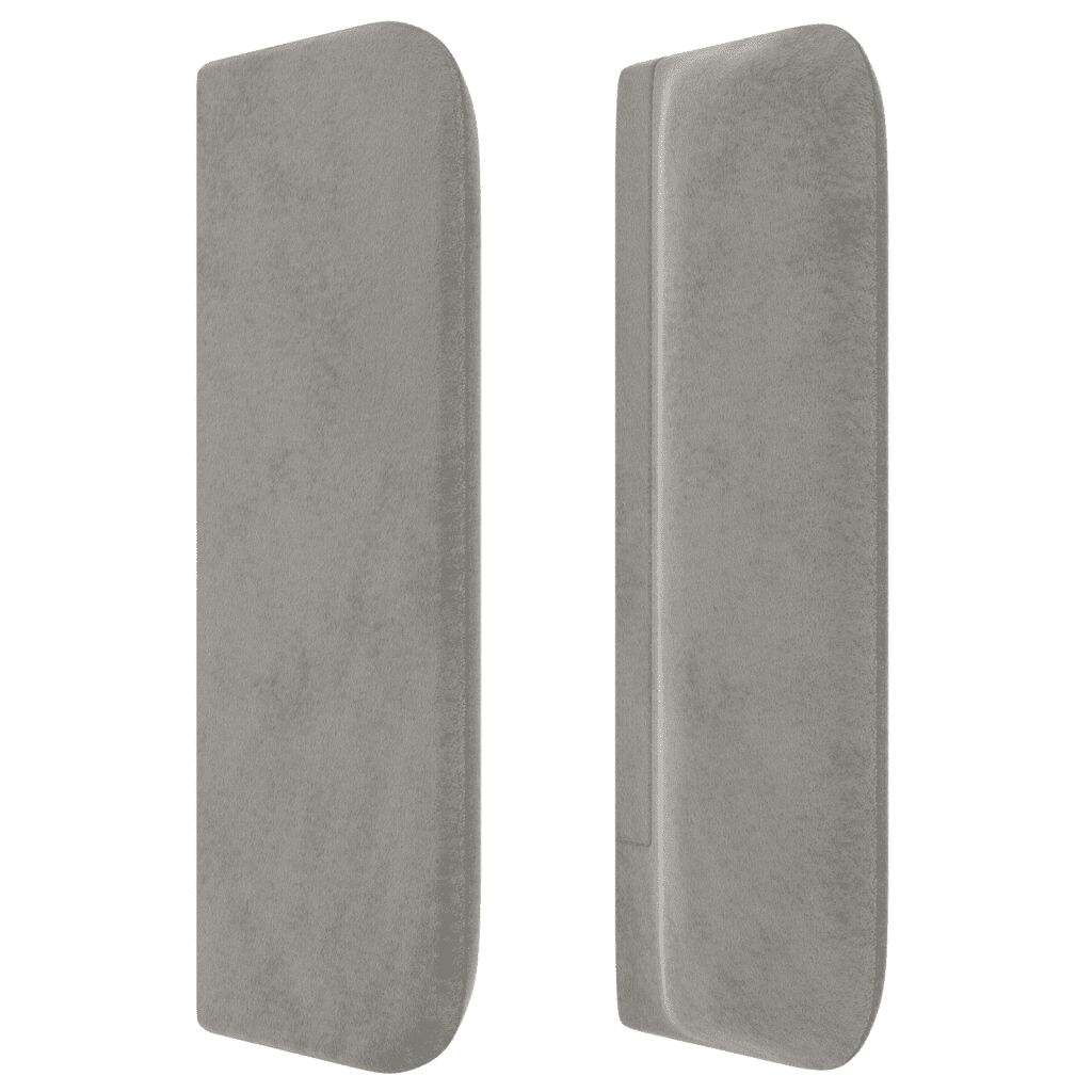vidaXL Κρεβάτι Boxspring με Στρώμα Ανοιχτό Γκρι 200x200 εκ. Βελούδινο