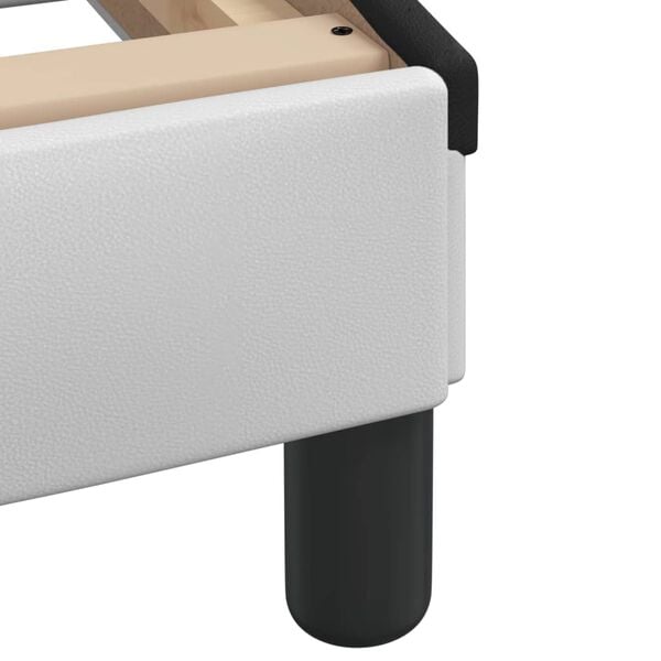vidaXL Κρεβάτι με Στρώμα Μαύρο/Λευκό 160x200 εκ. από Συνθετικό Δέρμα