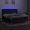 vidaXL &Kappa;&rho;&epsilon;&beta;ά&tau;&iota; Boxspring &mu;&epsilon; &Sigma;&tau;&rho;ώ&mu;&alpha; & LED &Mu;&alpha;ύ&rho;&omicron; 180x200 &epsilon;&kappa;. &Upsilon;&phi;&alpha;&sigma;&mu;ά&tau;&iota;&nu;&omicron;