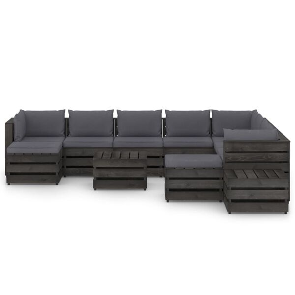 vidaXL &Sigma;&alpha;&lambda;ό&nu;&iota; &Kappa;ή&pi;&omicron;&upsilon; &Sigma;&epsilon;&tau; 12 &Tau;&epsilon;&mu;. &alpha;&pi;ό &Gamma;&kappa;&rho;&iota; &Epsilon;&mu;&pi;&omicron;&tau;&iota;&sigma;&mu;έ&nu;&omicron; &Xi;ύ&lambda;&omicron; &mu;&epsilon; &Mu;&alpha;&xi;&iota;&lambda;ά&rho;&iota;&alpha;