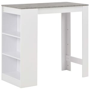 vidaXL &Tau;&rho;&alpha;&pi;έ&zeta;&iota; &Mu;&pi;&alpha;&rho; &mu;&epsilon; &Rho;ά&phi;&iota; &Lambda;&epsilon;&upsilon;&kappa;ό 110 x 50 x 103 &epsilon;&kappa;.