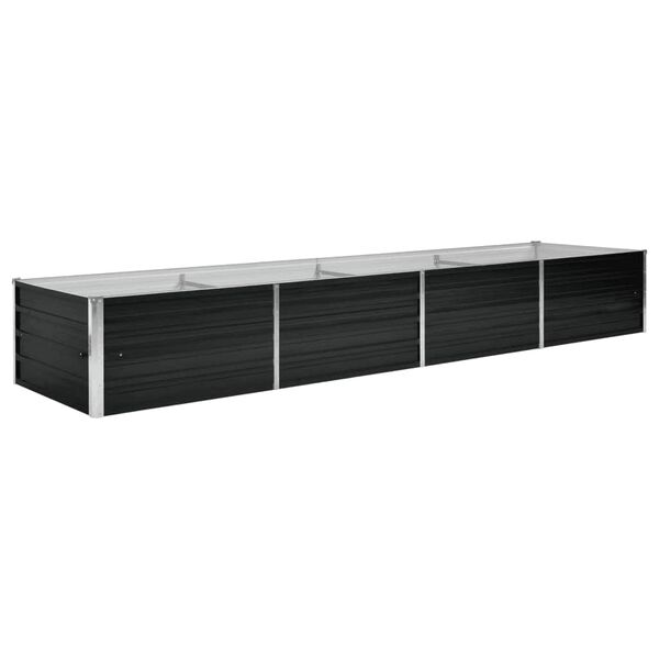 vidaXL Ζαρντινιέρα Υπερυψωμένη Ανθρακί 320x80x45 εκ. Γαλβαν. Χάλυβας