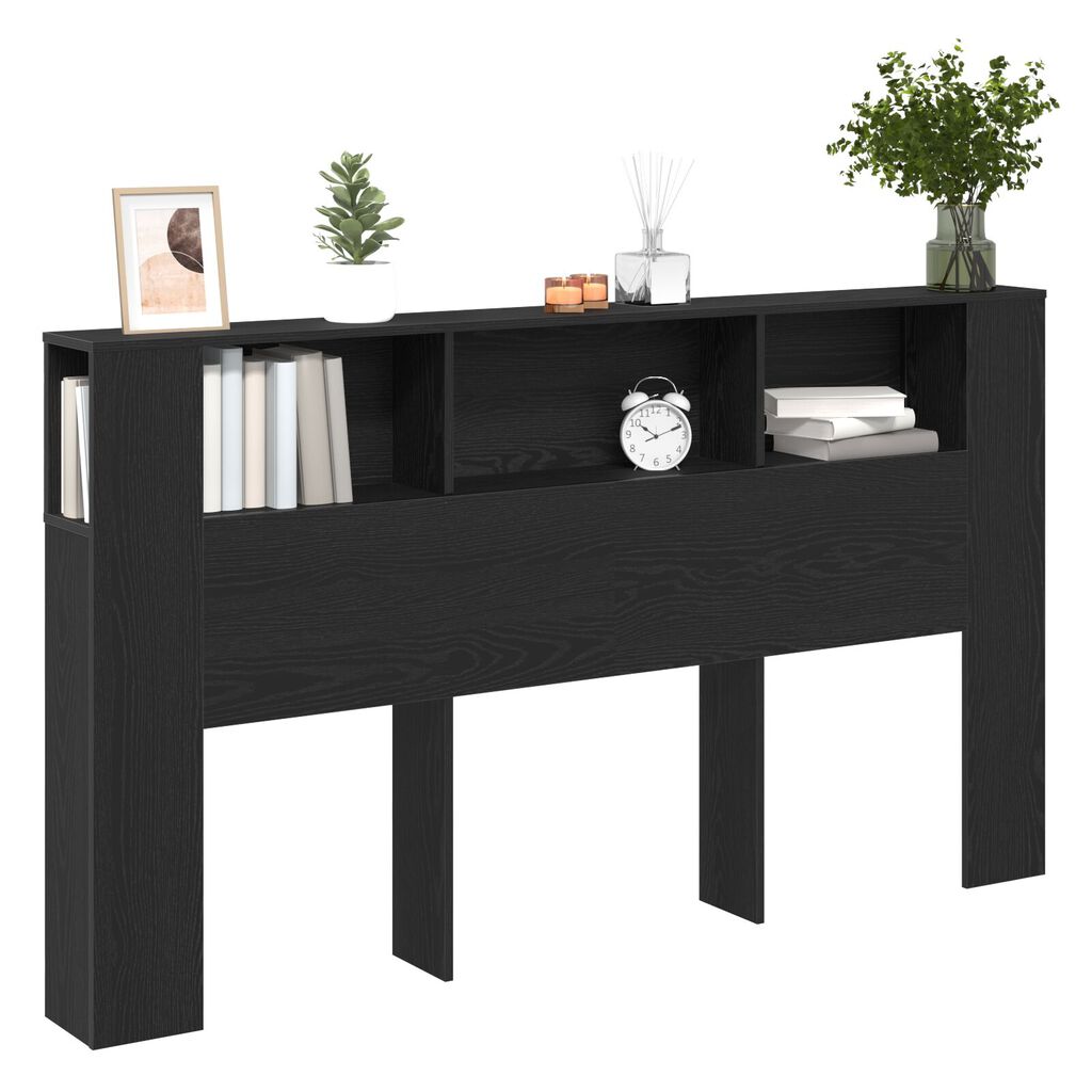 vidaXL Κεφαλάρι Ντουλάπα σε Μαύρη Δρυ - 180x18.5x102.5 εκ.