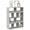 vidaXL Βιβλιοθήκη Γκρι Σκυροδέματος 100x33x125,5 εκ. Επεξεργ. Ξύλο