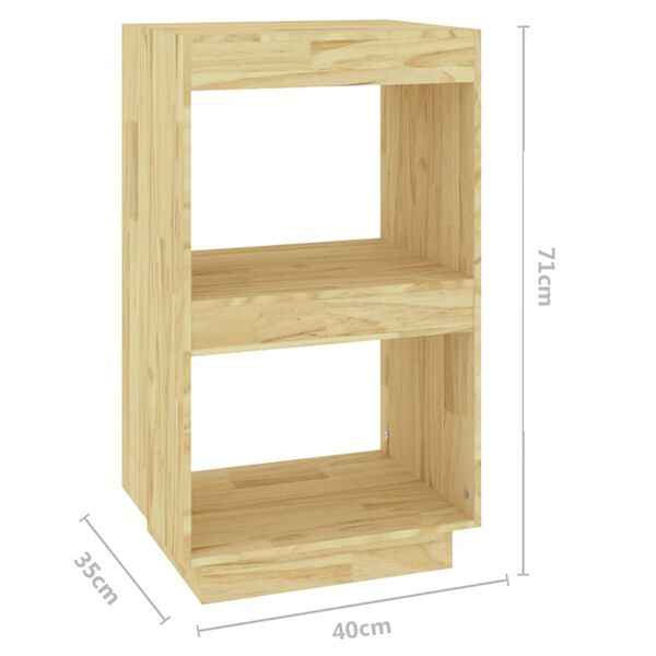 vidaXL Βιβλιοθήκη 40 x 35 x 71 εκ. από Μασίφ Ξύλο Πεύκου