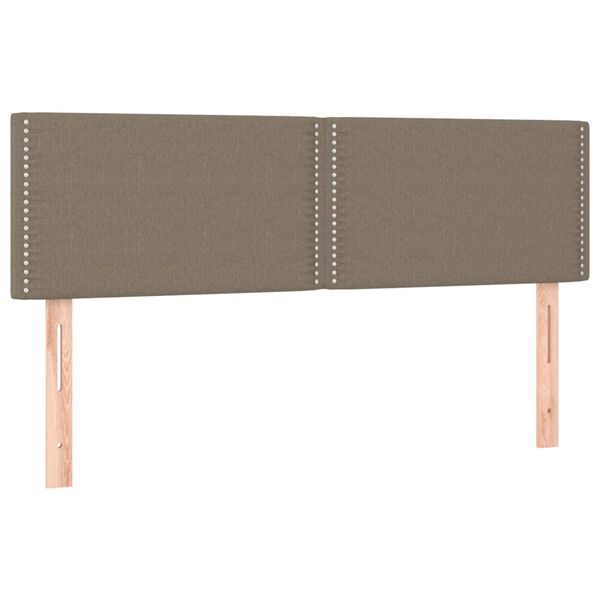 vidaXL Κρεβάτι Boxspring με Στρώμα Taupe 140x200 εκ. Υφασμάτινο