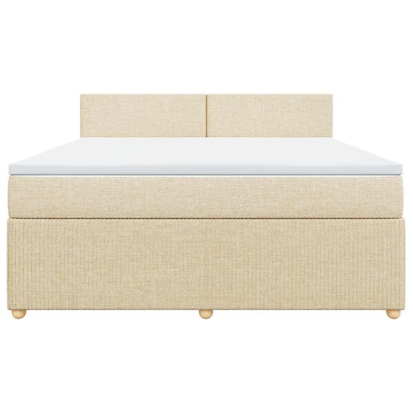 vidaXL &Kappa;&rho;&epsilon;&beta;ά&tau;&iota; Boxspring &mu;&epsilon; &Sigma;&tau;&rho;ώ&mu;&alpha; &Kappa;&rho;&epsilon;&mu; 180x200 &epsilon;&kappa;. &Upsilon;&phi;&alpha;&sigma;&mu;ά&tau;&iota;&nu;&omicron;