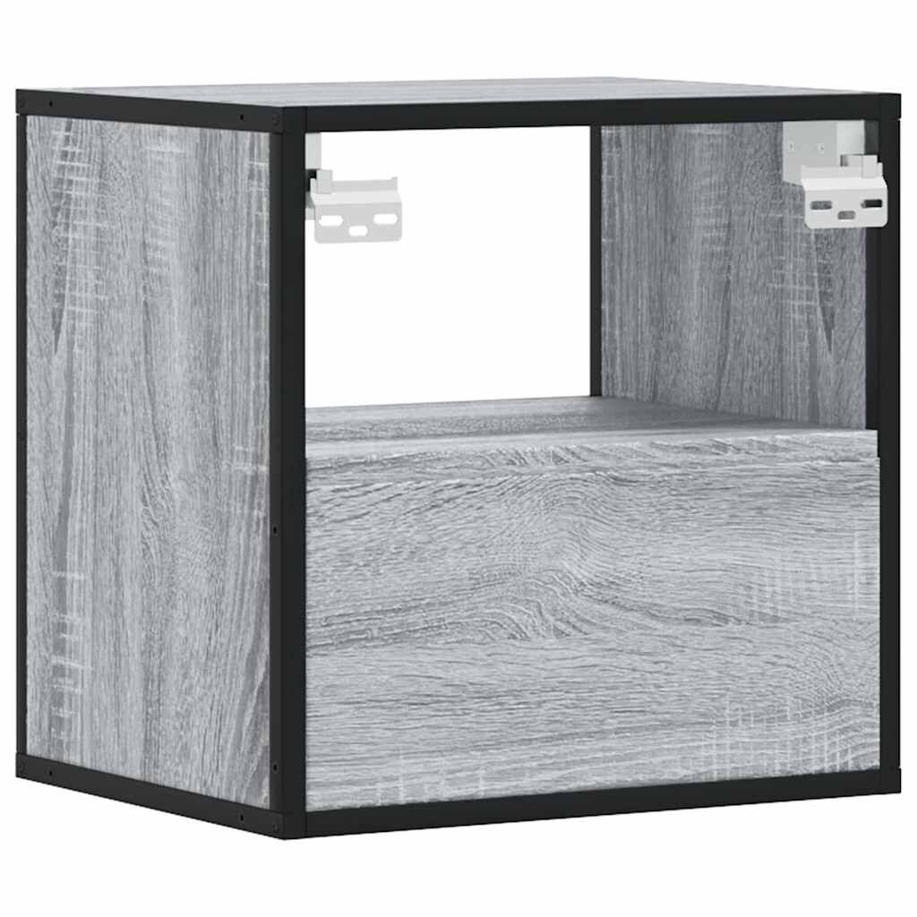 vidaXL Επίτοιχο κομοδίνο Grey Sonoma 40x31x39,5 cm