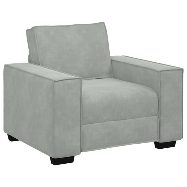 vidaXL Σετ Καναπέ με μαξιλάρι 3 pcs Γκρι 220 x 78 x 84 εκ. Βελούδο
