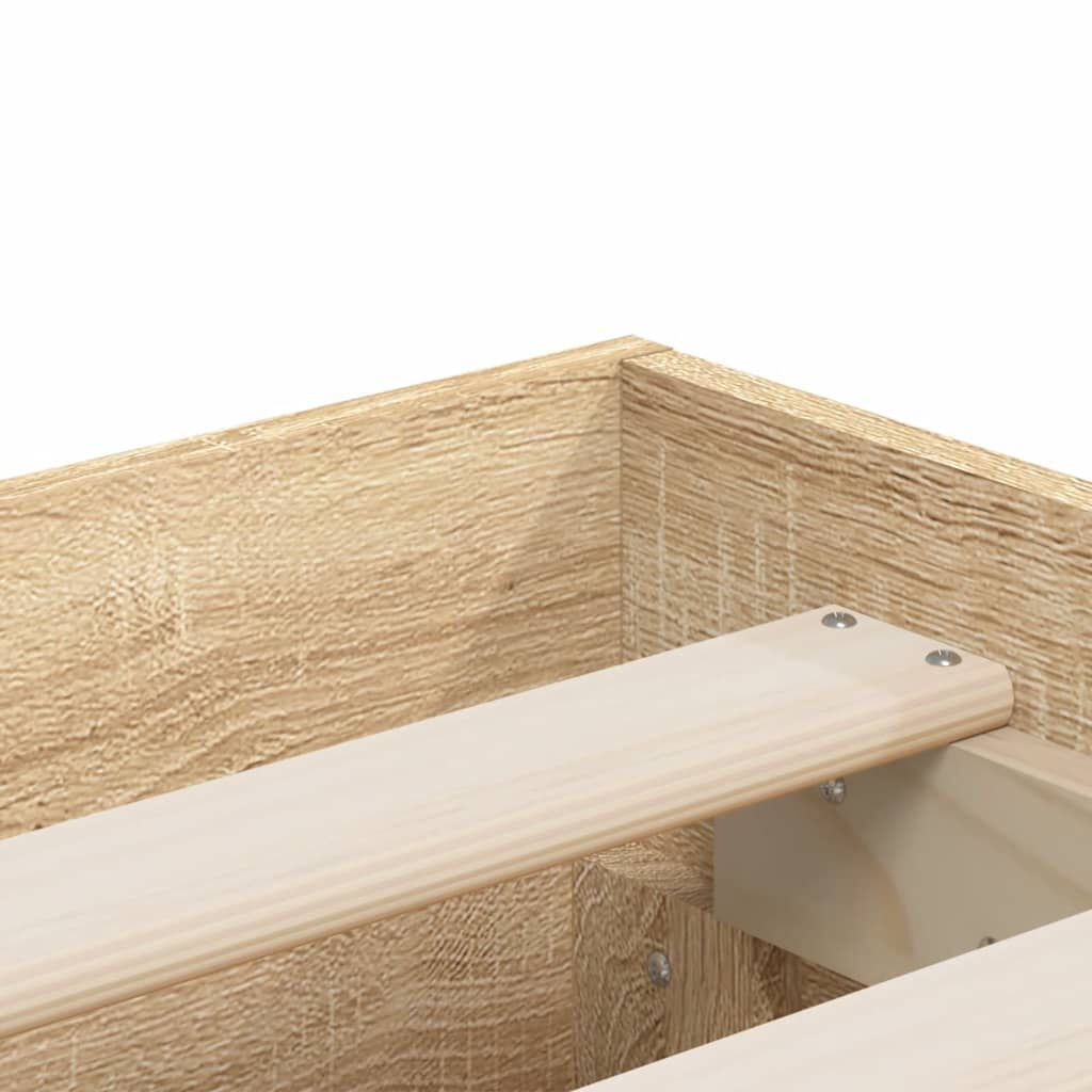 vidaXL Πλαίσιο Κρεβατιού με συρτάρια Sonoma Δρυς 120x190εκ. Επεξ. Ξύλο