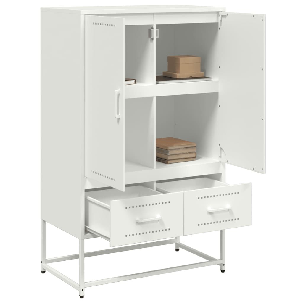 vidaXL Ντουλάπι Λευκό 68x39x111,5 εκ. από Χάλυβα