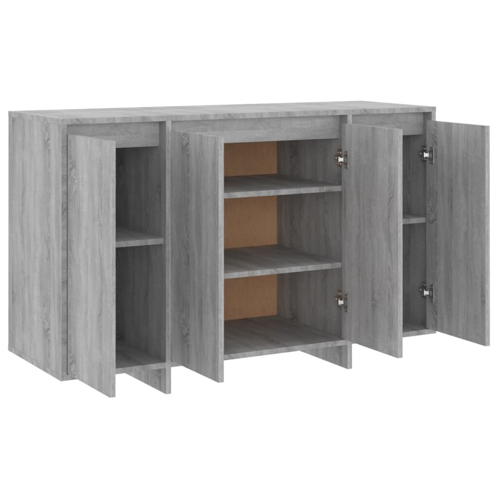 vidaXL Μπουφές Γκρι Sonoma 120 x 41 x 75 εκ από Μοριοσανίδα
