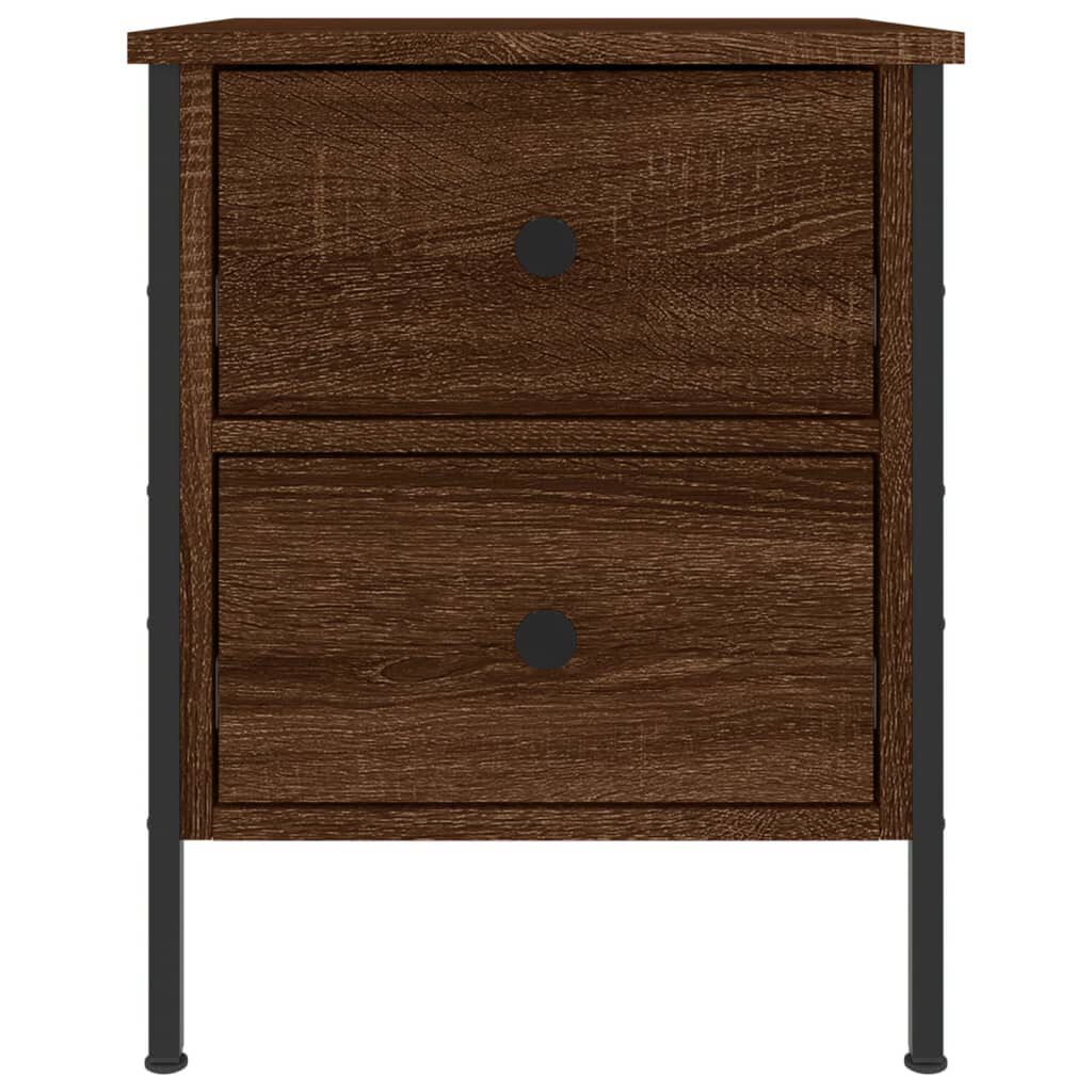 vidaXL Κομοδίνα 2 Τεμ. Καφέ Δρυς 40x42x50 εκ. από Επεξεργασμένο Ξύλο
