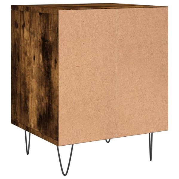vidaXL Κομοδίνα 2 τεμ. Καπνιστή Δρυς 40 x 35 x 50 εκ. Επεξεργ. Ξύλο