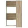 vidaXL Βιβλιοθήκη Γωνιακή 4 Επ. Sonoma Δρυς 85x85x140 εκ Επεξ. Ξύλο
