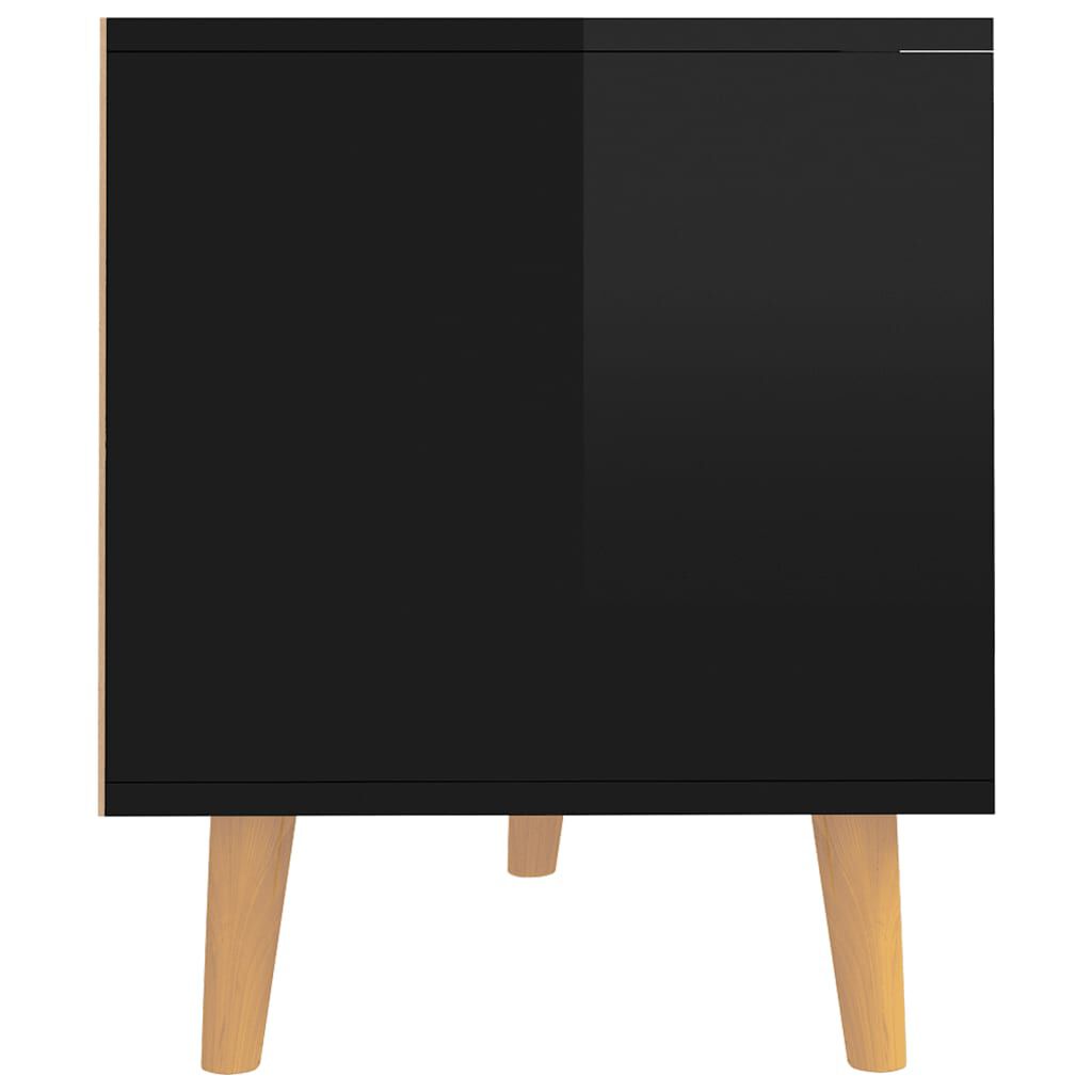 vidaXL Έπιπλο Τηλεόρασης Γυαλ. Μαύρο 90x40x48,5 εκ. Επεξεργασμένο Ξύλο