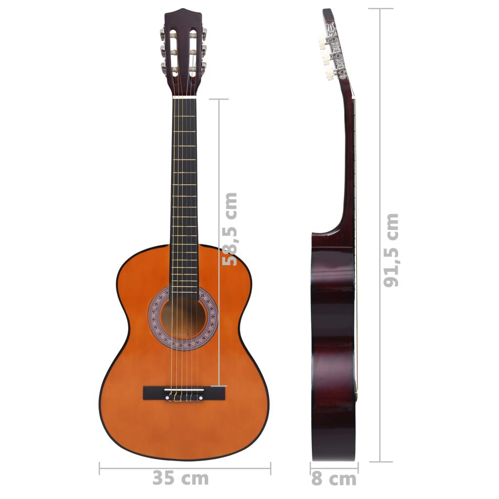 vidaXL Κλασική Κιθάρα για Αρχάριους 3/4 36'' με Θήκη