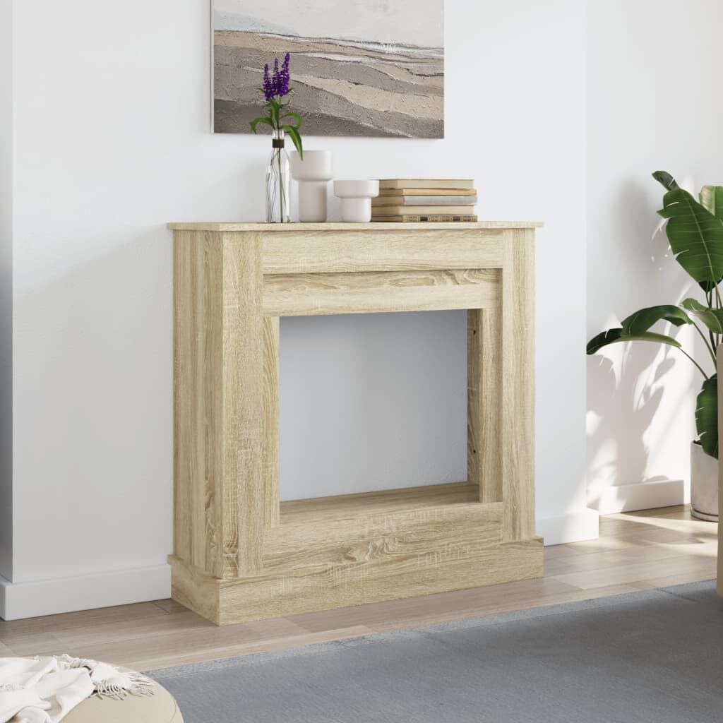 vidaXL Πλαίσιο Τζακιού Sonoma Δρυς 90x30x90 εκ. από Επεξ. Ξύλο