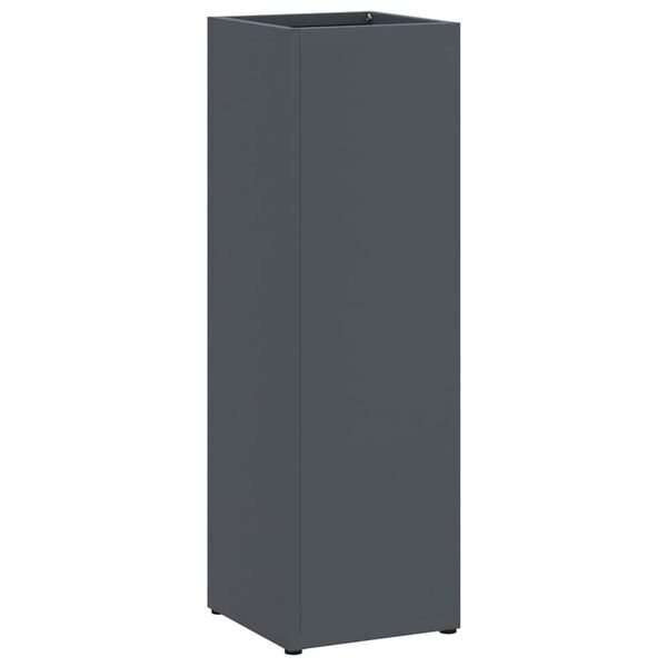 vidaXL Σχέδιο & βάση αποθήκευσης Ανθρακί 15.5 x 15.5 x 49 εκ Μέταλλο