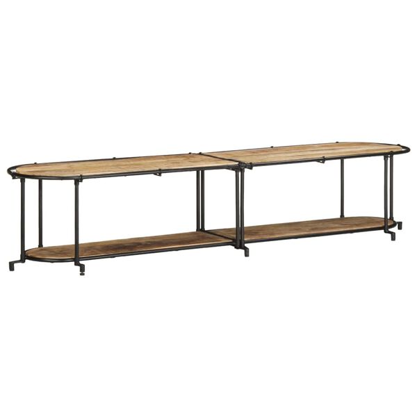 vidaXL Έπιπλο Τηλεόρασης 200x42x40 εκ. Μασίφ Ακατέργ. Ξύλο Μάνγκο