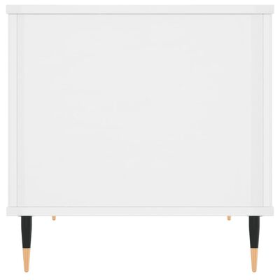 vidaXL Τραπεζάκι Σαλονιού Γυαλ. Λευκό 60x44,5x45εκ. Επεξεργασμένο Ξύλο