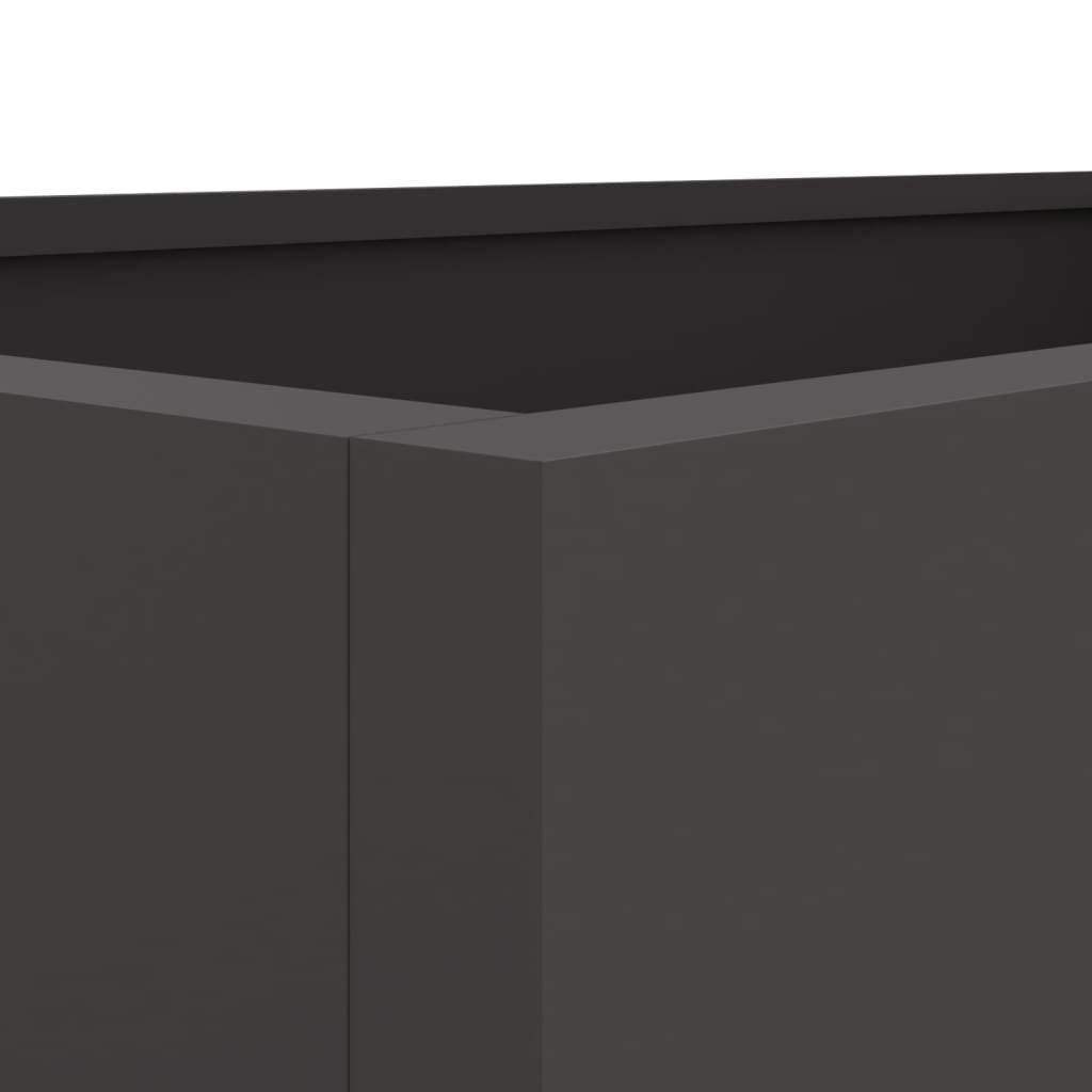 vidaXL Ζαρντινιέρα Μαύρη 62x30x29 εκ. από Χάλυβα