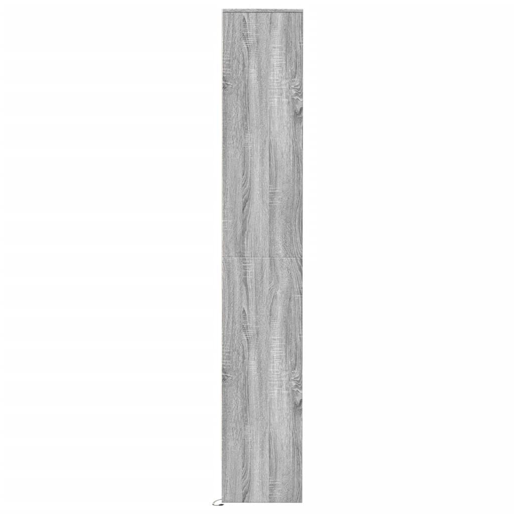 vidaXL Ντουλάπι με Φώτα LED Γκρι Sonoma 36x32,5x200 εκ. Επεξ. Ξύλο