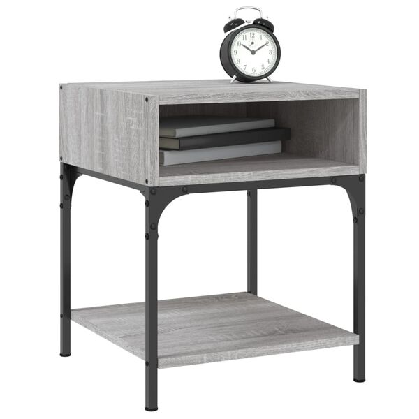 vidaXL Κομοδίνα 2 τεμ Γκρι Sonoma 40x41x50 εκ. από Επεξεργασμένο Ξύλο