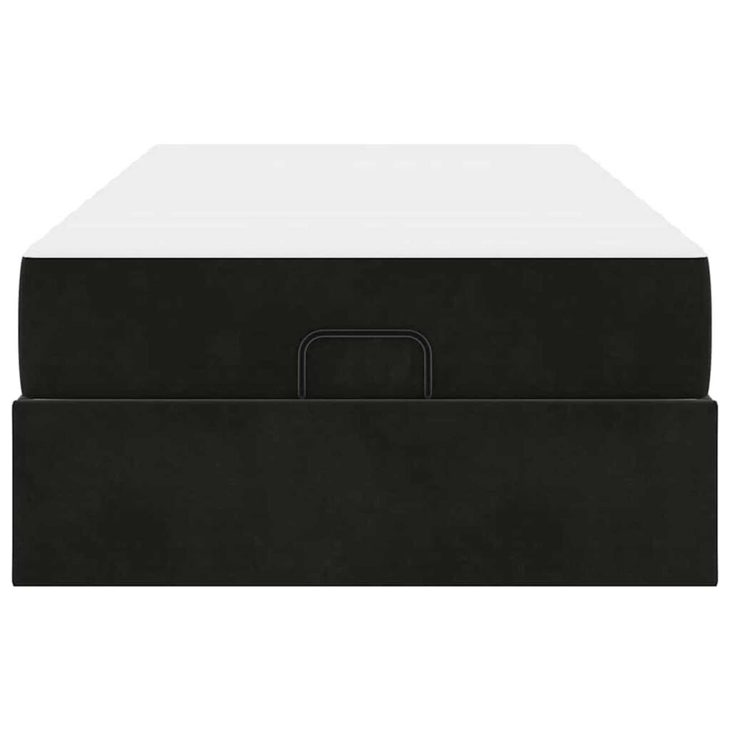 vidaXL Σκελετός Κρεβατιού με στρώμα Μαύρο 80 x 200 cm Βελούδο