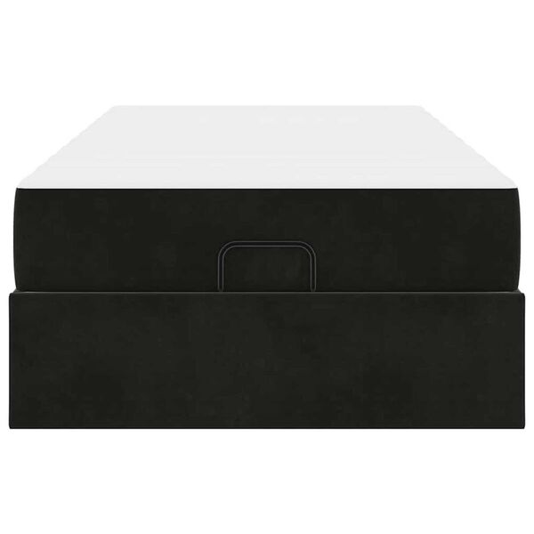 vidaXL Σκελετός Κρεβατιού με στρώμα Μαύρο 80 x 200 cm Βελούδο
