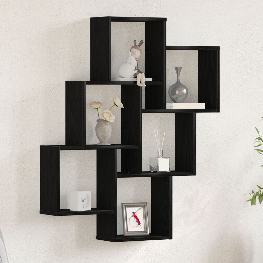 vidaXL Ντουλάπι Τοίχου Μαύρη Δρυς 78x15x92 εκ. Φτιαγμένο από Ξύλο