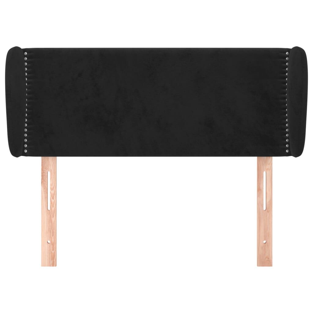 vidaXL Κεφαλάρι με Πτερύγια Μαύρο 103x23x78/88 εκ. Βελούδινο