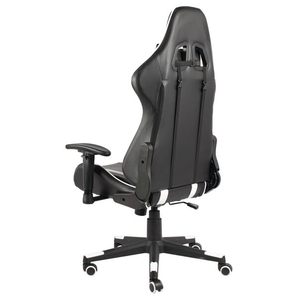 vidaXL Καρέκλα Gaming Περιστρεφόμενη Λευκή από PVC