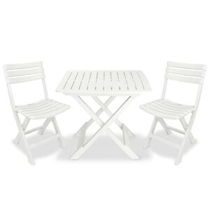 vidaXL &Sigma;&epsilon;&tau; &Epsilon;&pi;ί&pi;&lambda;&omega;&nu; Bistro &Pi;&tau;&upsilon;&sigma;&sigma;ό&mu;&epsilon;&nu;&omicron; 3 &Tau;&epsilon;&mu;&alpha;&chi;ί&omega;&nu; &Lambda;&epsilon;&upsilon;&kappa;ό &Pi;&lambda;&alpha;&sigma;&tau;&iota;&kappa;ό