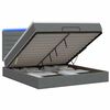 vidaXL &Kappa;&rho;&epsilon;&beta;ά&tau;&iota; Ottoman &mu;&epsilon; &Sigma;&tau;&rho;ώ&mu;&alpha; &kappa;&alpha;&iota; LED &Sigma;&kappa;&omicron;ύ&rho;&omicron; &Gamma;&kappa;&rho;&iota; 140 x 190 cm