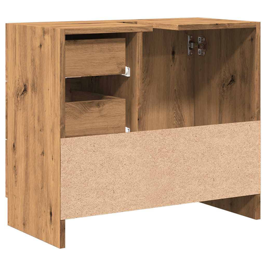 vidaXL Ντουλάπι Νιπτήρα Αρτισιανή Δρυς 63x30x54 εκ Επεξεργασμένο Ξύλο