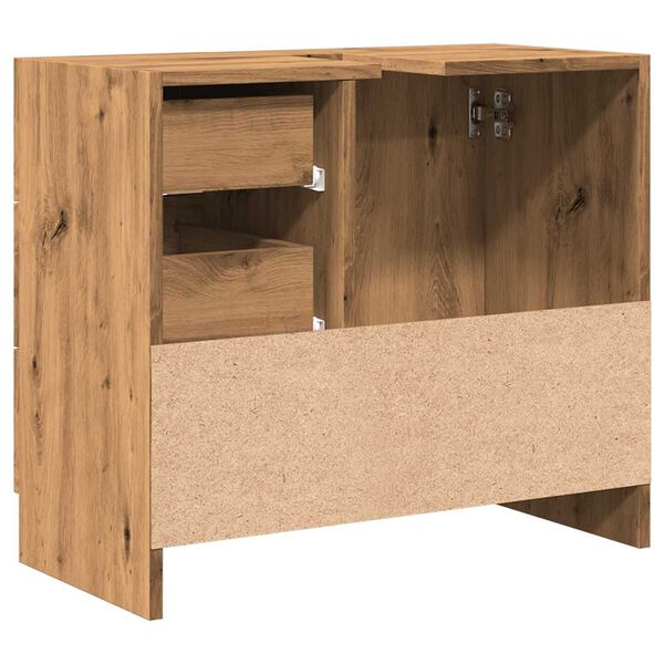 vidaXL Ντουλάπι Νιπτήρα Αρτισιανή Δρυς 63x30x54 εκ Επεξεργασμένο Ξύλο