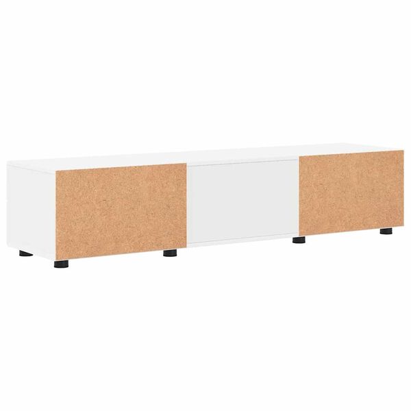 vidaXL Ντουλάπι TV με ράφι Λευκό 150 x 39 x 30 εκ Επεξεργασμένο ξύλο