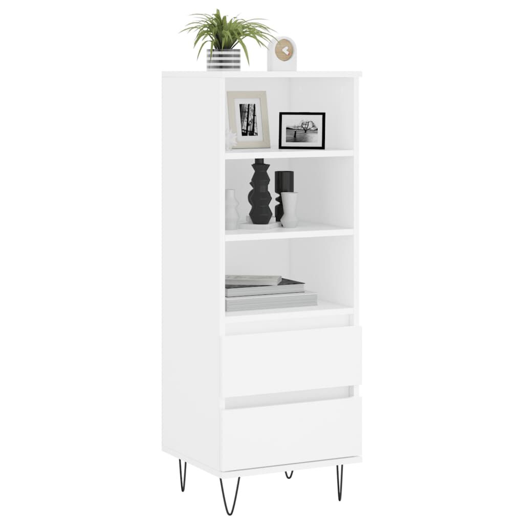 vidaXL Ντουλάπι Λευκό 40 x 36 x 110 εκ. από Επεξεργασμένο Ξύλο