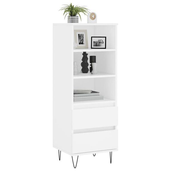 vidaXL Ντουλάπι Λευκό 40 x 36 x 110 εκ. από Επεξεργασμένο Ξύλο