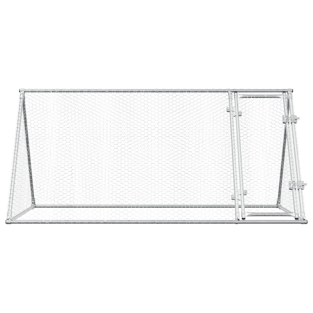 vidaXL Κοτέτσι - Κλουβί Ασημί 200x105x91 εκ. από Γαλβανισμένο Χάλυβα