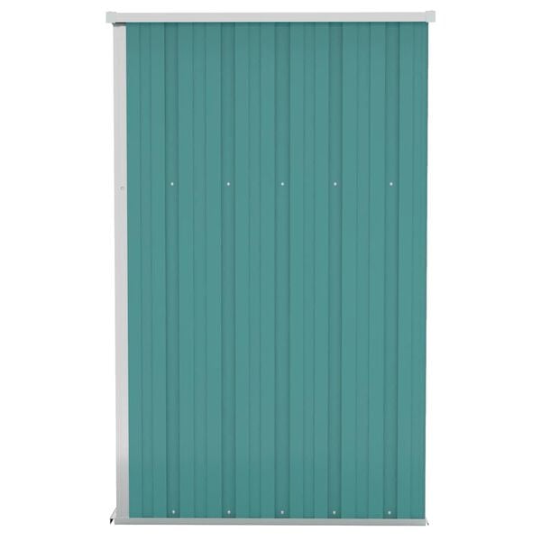 vidaXL Αποθήκη Κήπου Επιτοίχια Πράσινη 118x100x178 εκ από Γαλβ. Ατσάλι