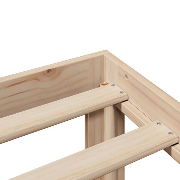 vidaXL Κρεβάτι Βιβλιοθήκη Χωρίς Στρώμα 180x200 εκ Μασίφ Ξύλο Πεύκου