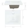 vidaXL Νιπτήρας Ένθετος Λευκός 42 x 39 x 18 εκ. Κεραμικός με Βρύση