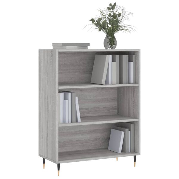 vidaXL Βιβλιοθήκη Γκρι Sonoma 69,5 x 32,5 x 90 εκ. από Επεξεργ. Ξύλο