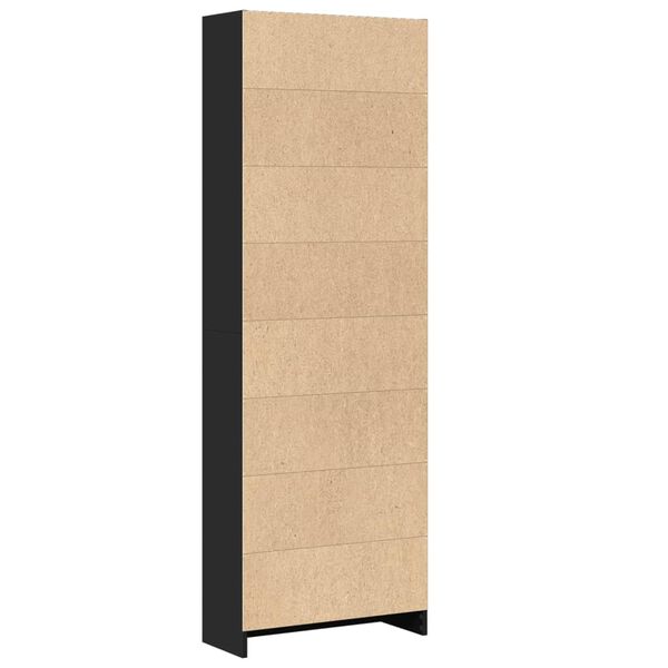 vidaXL Βιβλιοθήκη Μαύρη 60x24x176 εκ. από Επεξεργασμένο Ξύλο