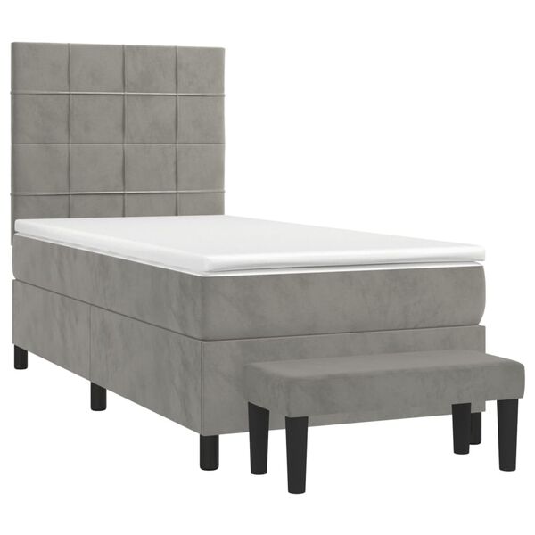 vidaXL &Kappa;&rho;&epsilon;&beta;ά&tau;&iota; Boxspring &mu;&epsilon; &Sigma;&tau;&rho;ώ&mu;&alpha; &Alpha;&nu;&omicron;&iota;&chi;&tau;ό &Gamma;&kappa;&rho;&iota; 100x200 &epsilon;&kappa;. &Beta;&epsilon;&lambda;&omicron;ύ&delta;&iota;&nu;&omicron;
